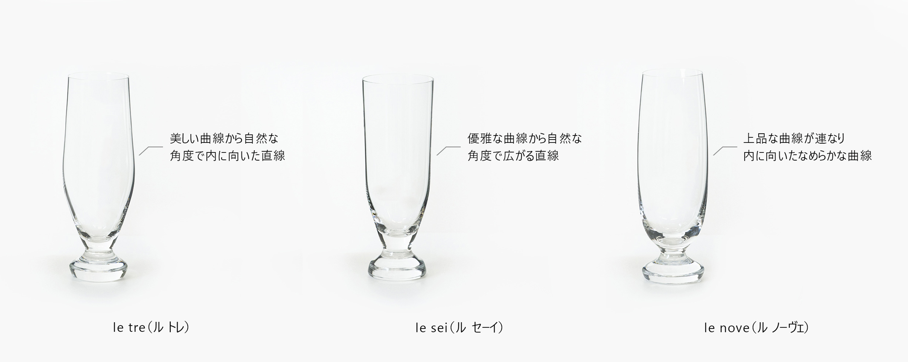 生涯を添い遂げるグラス le シリーズ（ル シリーズ）